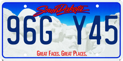 SD license plate 96GY45