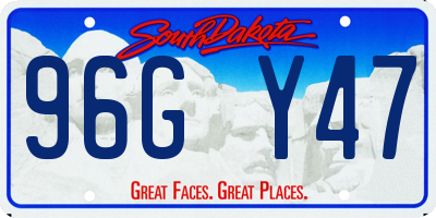 SD license plate 96GY47