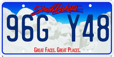 SD license plate 96GY48