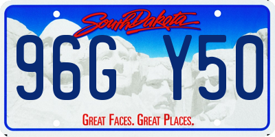 SD license plate 96GY50