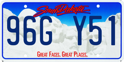 SD license plate 96GY51