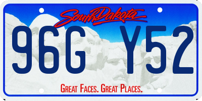 SD license plate 96GY52