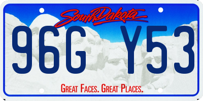 SD license plate 96GY53