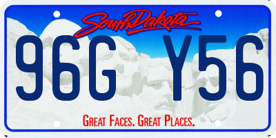 SD license plate 96GY56
