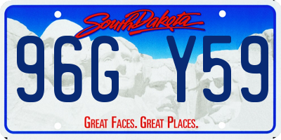 SD license plate 96GY59