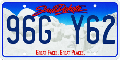SD license plate 96GY62