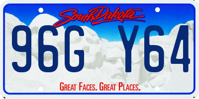 SD license plate 96GY64