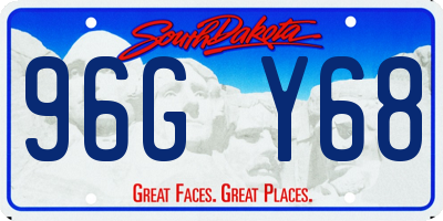 SD license plate 96GY68