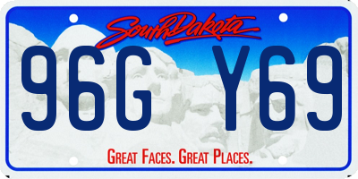 SD license plate 96GY69