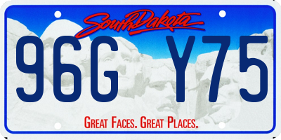 SD license plate 96GY75