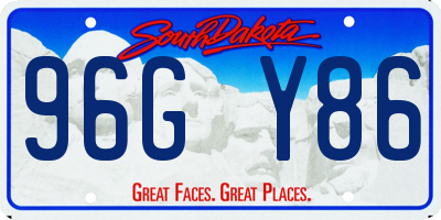 SD license plate 96GY86