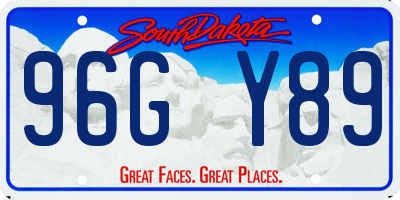 SD license plate 96GY89