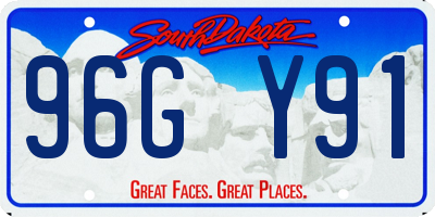 SD license plate 96GY91