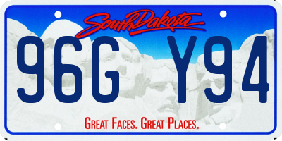 SD license plate 96GY94