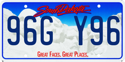SD license plate 96GY96