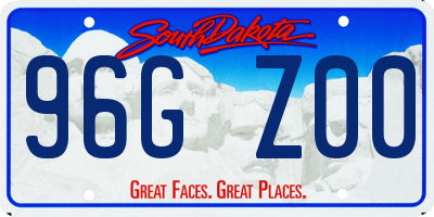 SD license plate 96GZ00