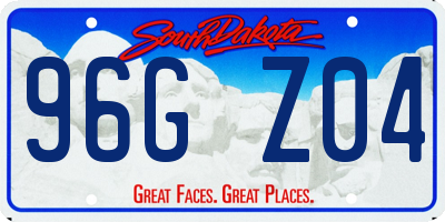 SD license plate 96GZ04