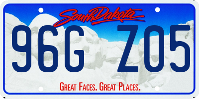 SD license plate 96GZ05