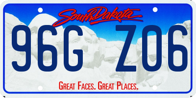 SD license plate 96GZ06