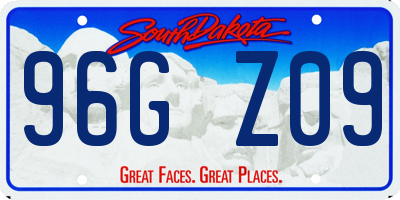 SD license plate 96GZ09
