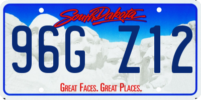 SD license plate 96GZ12