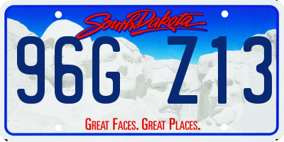 SD license plate 96GZ13