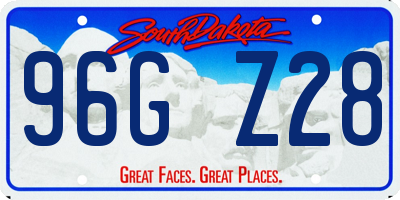 SD license plate 96GZ28
