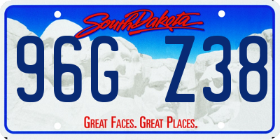 SD license plate 96GZ38