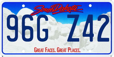 SD license plate 96GZ42