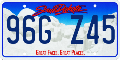 SD license plate 96GZ45
