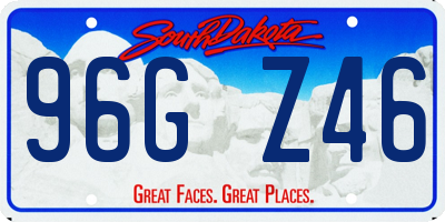 SD license plate 96GZ46