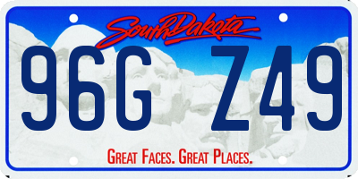 SD license plate 96GZ49