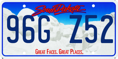 SD license plate 96GZ52