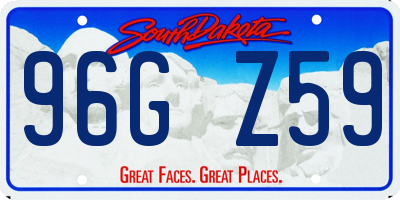 SD license plate 96GZ59