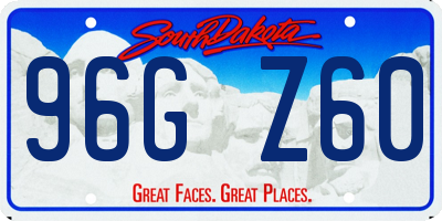 SD license plate 96GZ60
