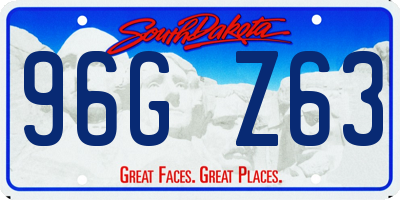 SD license plate 96GZ63