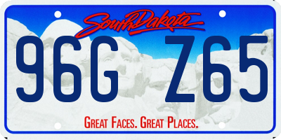 SD license plate 96GZ65