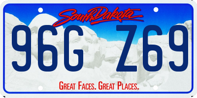 SD license plate 96GZ69