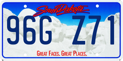SD license plate 96GZ71