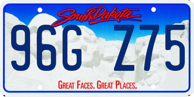 SD license plate 96GZ75
