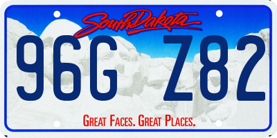 SD license plate 96GZ82