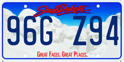 SD license plate 96GZ94
