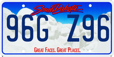 SD license plate 96GZ96
