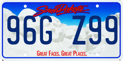 SD license plate 96GZ99