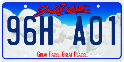 SD license plate 96HA01