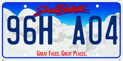 SD license plate 96HA04