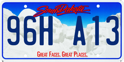 SD license plate 96HA13
