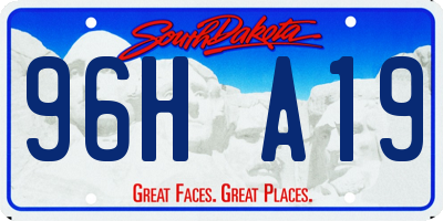 SD license plate 96HA19