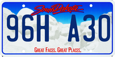 SD license plate 96HA30