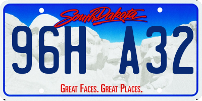 SD license plate 96HA32